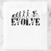 自転車サイクリング自転車に乗る進化スポーツアート 長方形シール (バッグ)