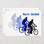 自転車サイクルカスタムサイクリング誕生日招待状 招待状 (正面/裏面)