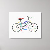 自転車サイクルサイクリングフィットネスやる気を起こさせる語 キャンバスプリント (正面)