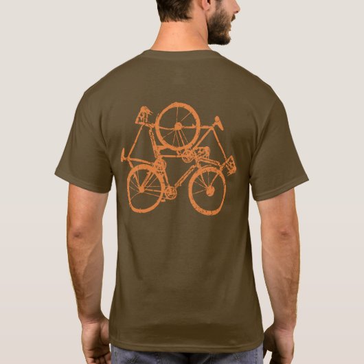 自転車サイクルサイクリング Tシャツ (裏面)