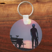 自転車サイクルバイサイクリングサイクリングケベックカナダ キーホルダー (正面)