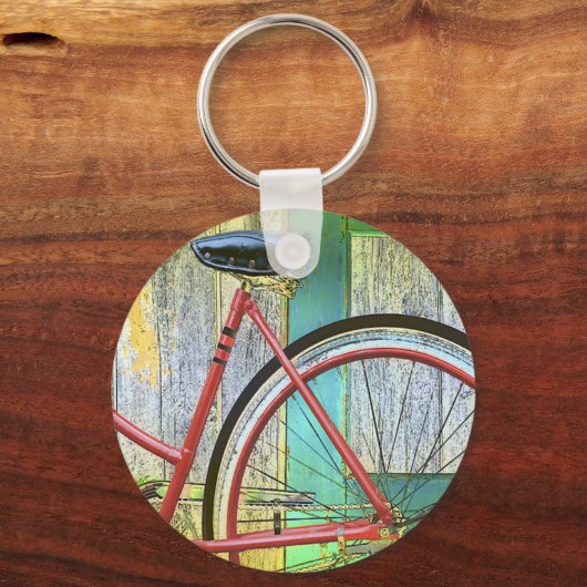 自転車サイクル自転車サイクリングオールドシェッド キーホルダー (正面)