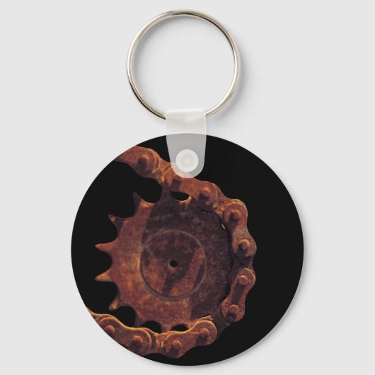 自転車サイクル自転車サイクリングチェーンギア キーホルダー (正面)