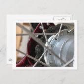 自転車サイクル自転車サイクリング後輪スポーク ポストカード (正面/裏面)