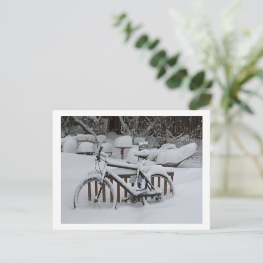 自転車サイクル自転車サイクリング春待ち ポストカード (スタンド正面)