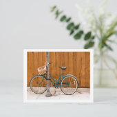 自転車サイクル自転車サイクリング柵 ポストカード (スタンド正面)
