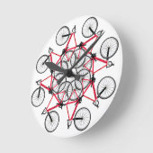 自転車サイクル ラウンド壁時計 (傾斜)