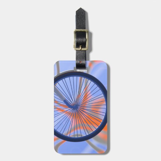 自転車サイクル – 自転車の車輪 ラゲッジタグ (正面縦)