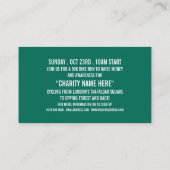 自転車サイン、チャリティーバイクアソンイベント 名刺 (裏面)