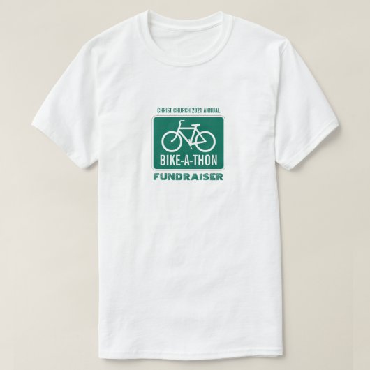 自転車サイン、チャリティーバイクアソンイベント Tシャツ (デザイン正面)