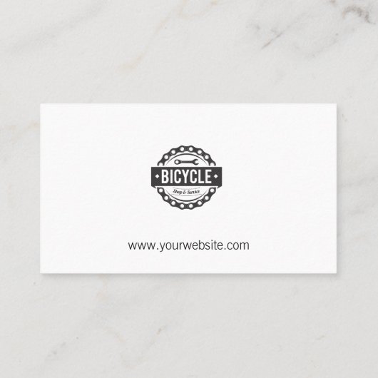 自転車ショップとサービスロゴ 予約カード (裏面)