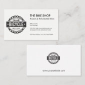 自転車ショップとサービスロゴ 予約カード (正面/裏面)