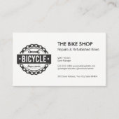 自転車ショップとサービスロゴ 予約カード (正面)