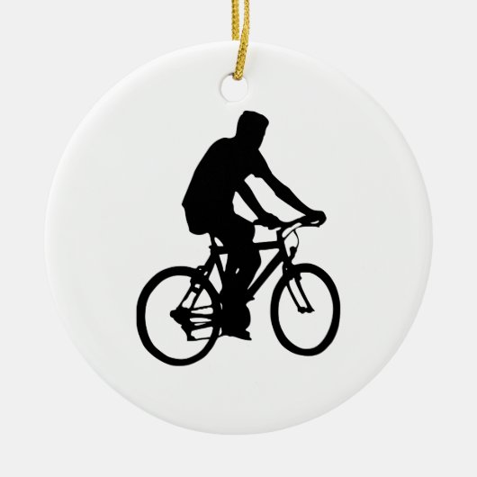 自転車シルエット セラミックオーナメント (正面)