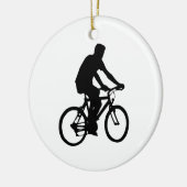 自転車シルエット セラミックオーナメント (左)