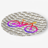 自転車シルエット ペーパープレート (アングル)