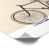 自転車スタイリッシュモダンラインアートスケッチ ポスター (角)