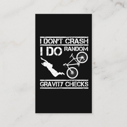 自転車スタントマン衝突エクストリームスポーツMTBサイクリスト 名刺 (正面)