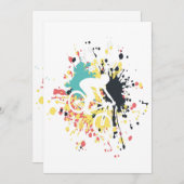 自転車ダウンヒルカラスプラッシュ 招待状 (正面/裏面)