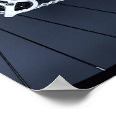 自転車チェーン、ペダル、ギアのクローズアップ ポスター (角)