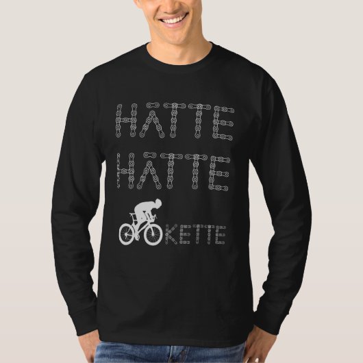 自転車チェーンBmxサイクリスト下りヒルバイク Tシャツ (正面)