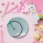 自転車テーマパーティカスタムー文字 ペーパープレート (パーティー)