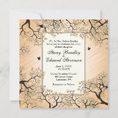 自転車テーマ結婚式招待状サンセット 招待状 (裏面)