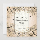 自転車テーマ結婚式招待状ピーチ 招待状 (裏面)