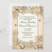 自転車テーマ結婚式招待状ピーチ 招待状 (裏面)