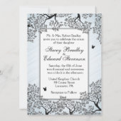 自転車テーマ結婚式招待状ブルースカイ 招待状 (裏面)