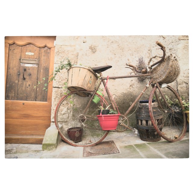 自転車デザインメタルウォールアート メタルプリント (正面)