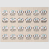 自転車デザイン誕生日名前をカスタムする 薄葉紙 (正面)