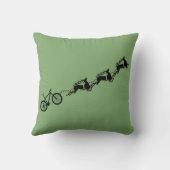 自転車トナカイおもしろいサンタ・クリスマス クッション (裏面)