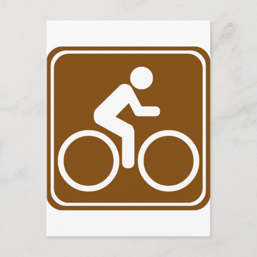 自転車トレイル高速道路標識 ポストカード (正面)