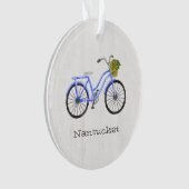 自転車ナンタケットファミリー懇親会年花おもしろい オーナメント (正面)