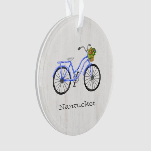 自転車ナンタケットファミリー懇親会年花おもしろい オーナメント (正面)