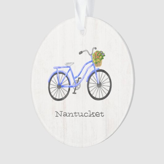 自転車ナンタケットファミリー懇親会年花おもしろい オーナメント (正面)