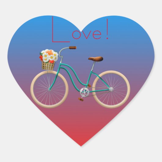 自転車ハートシール ハートシール (正面)