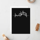 自転車ハートビートサイクリングマウンテンバイク ノートカード (正面/裏面インサイチュ)