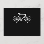 自転車ハートホイールサイクリング自転車レースサイクリストギフト ポストカード (正面)