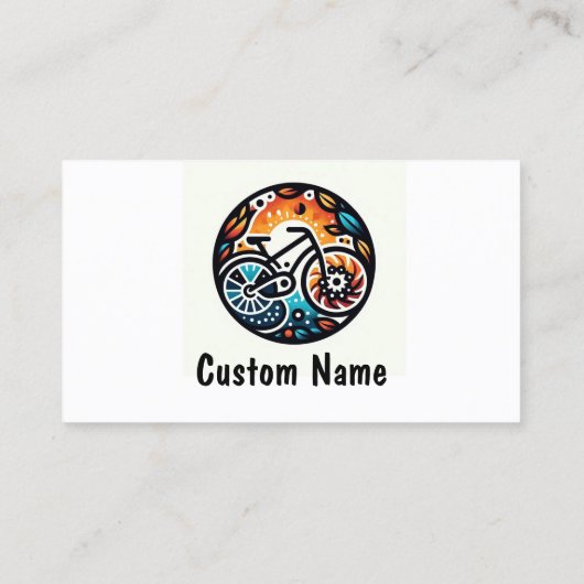 自転車バイクもしくは自転車に乗る人サイクルショップ販売・修理 名刺 (裏面)