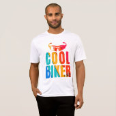自転車バイクもしくは自転車に乗る人自転車クールサイクリング Tシャツ (正面フル)