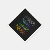 自転車バイクバイクもしくは自転車に乗る人サイクリングサイクリングサイクリストG スタンダードカクテルナプキン (角)