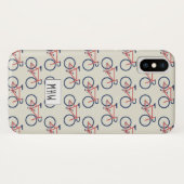 自転車パターカスタムンのモノグラムの電話ケース Case-Mate iPhoneケース (裏面(横))