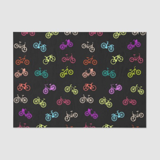 自転車パターンの招待状 薄葉紙 (正面)