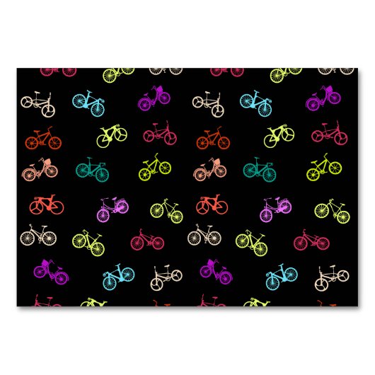 自転車パターン招待ティッシュペーパーマウスパッド テーブルナンバー (正面)