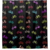 自転車パターン招待ティッシュペーパー シャワーカーテン (正面)