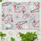 自転車パターン キッチンタオル (折り畳み)