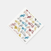 自転車パターン スタンダードカクテルナプキン (角)