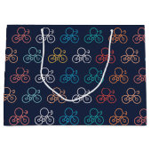 自転車パターン ラージペーパーバッグ (正面)